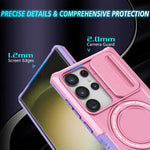 Samsung Galaxy S25 Series Magnetic Hybrid Armor Case with Ring Holder
