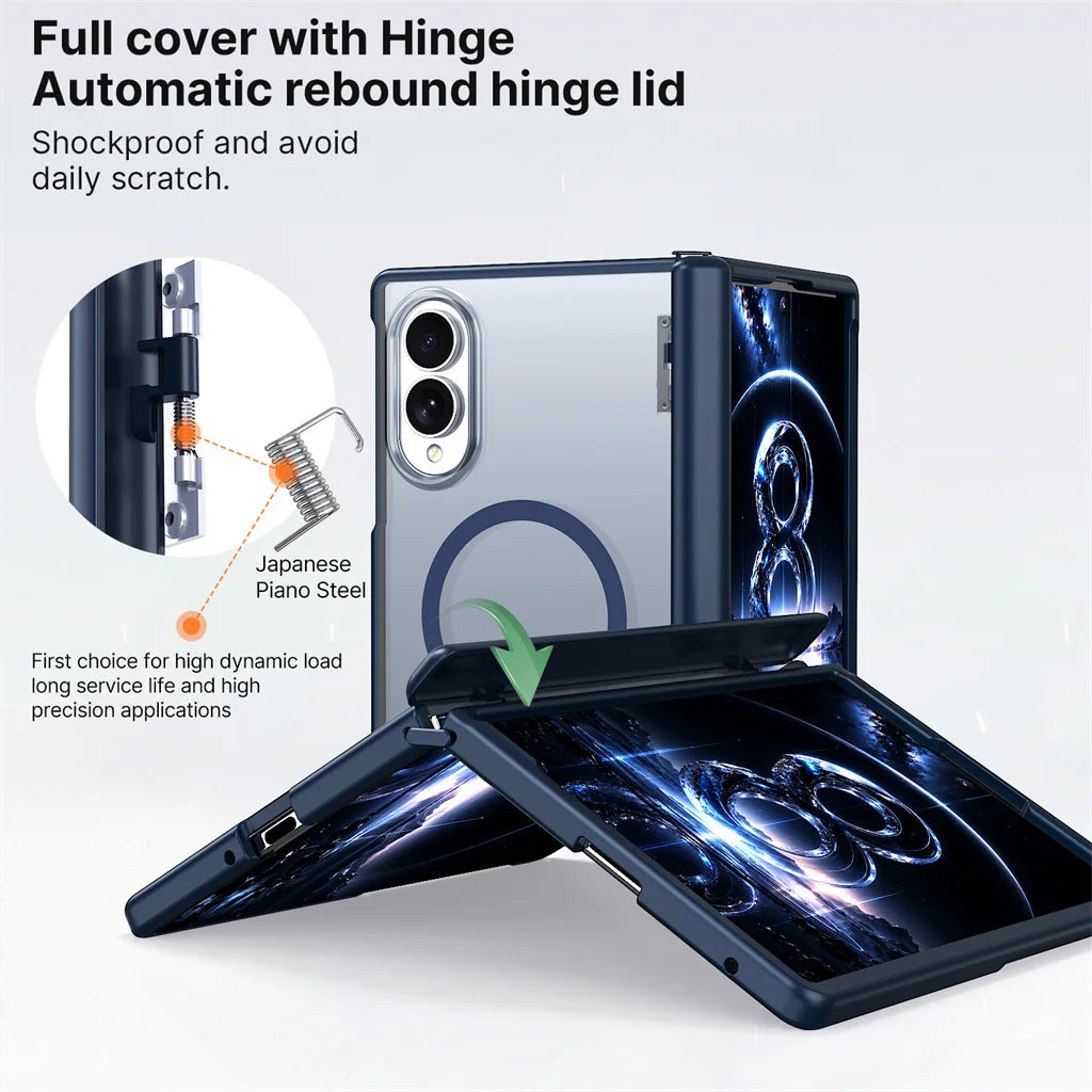 Transparent Shockproof Hinge Protection Case with Automatic Rebound for Samsung Galaxy Z Fold 8