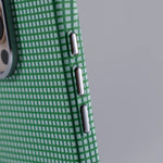 Grid Design 3D Relief Frosted Hard PC MagSafe Case for iPhone 15 Series