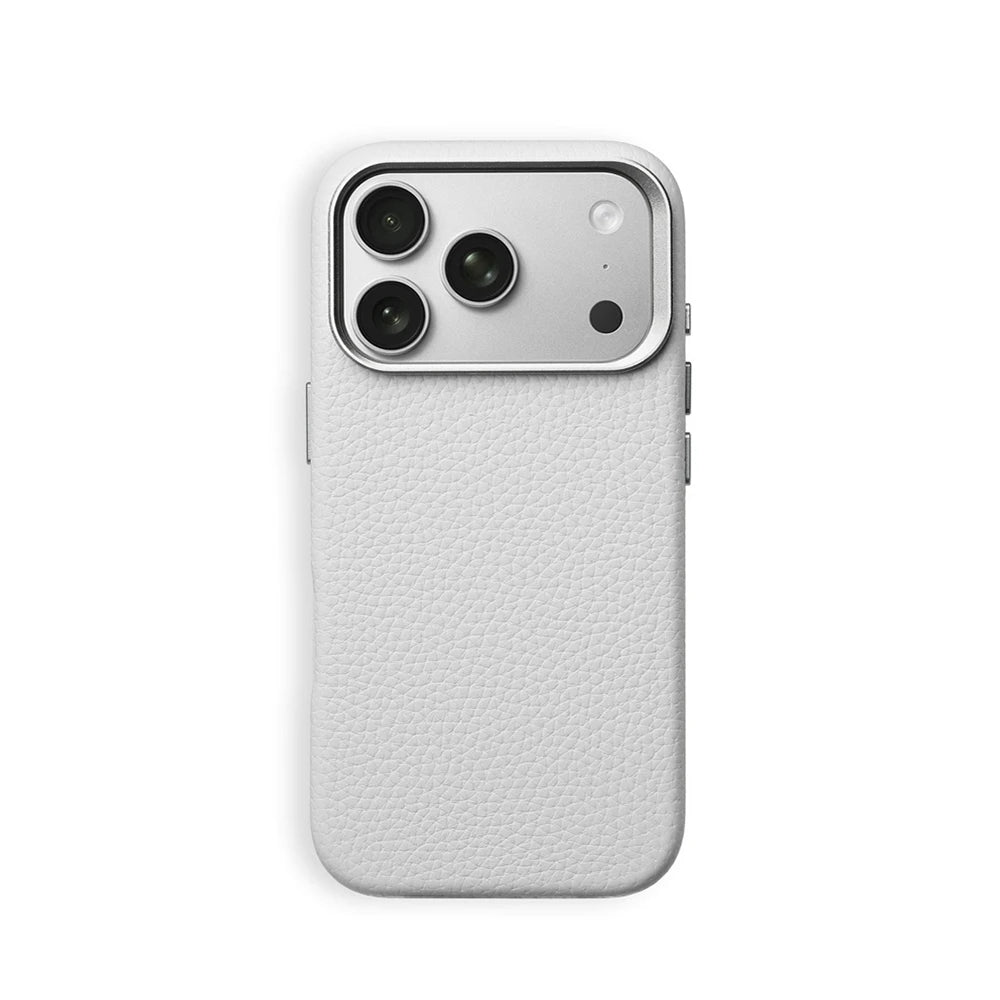 Luxury Lychee Texture PU Leather Case with Alloy Lens Frame for iPhone 17 Series