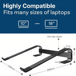 Ergonomic Aluminum Laptop Stand with Cooling Ventilation