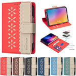 Premium Synthetic Leather Flip Wallet Case with RFID Blocking for iPhone Duo