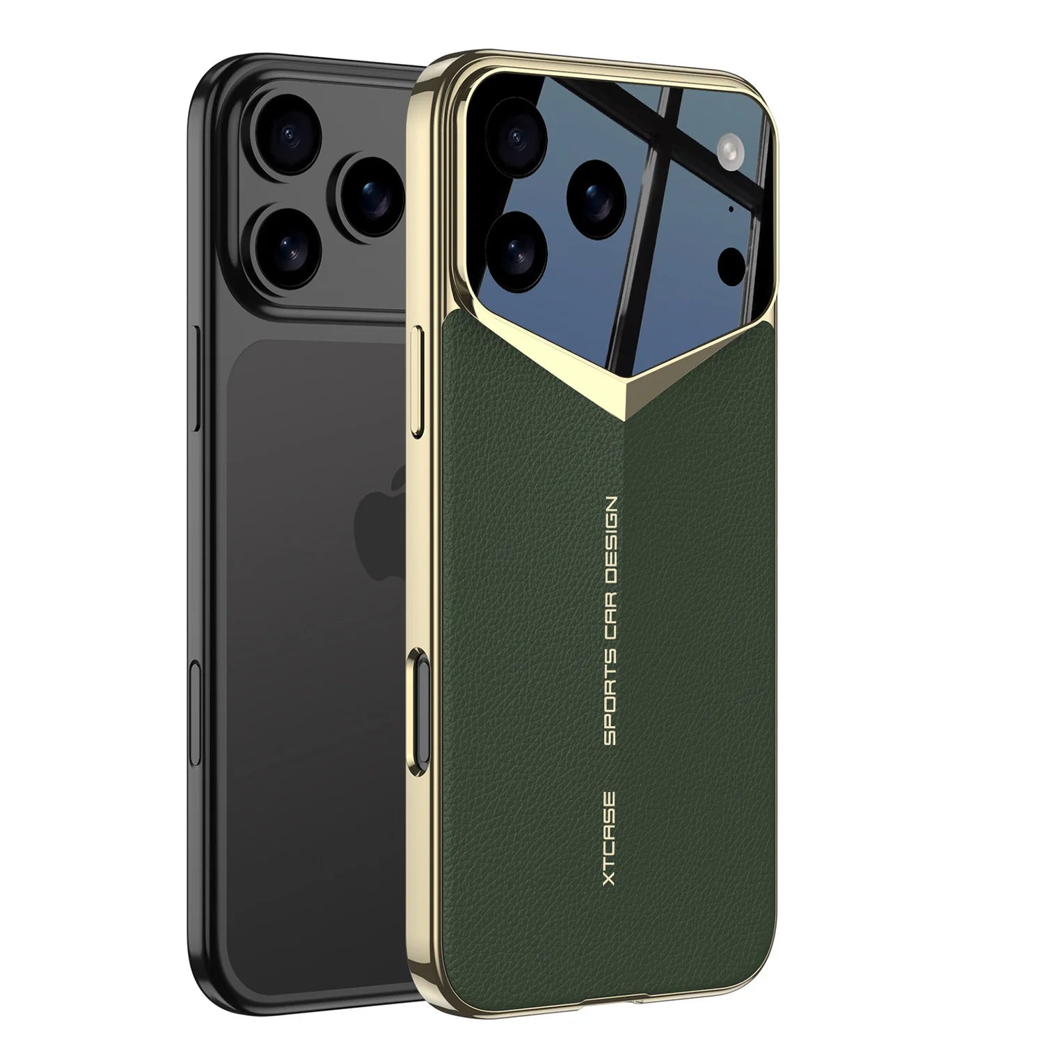 Slim Electroplated Bezel Leather Case for iPhone 17 Pro / iPhone 17 Pro Max