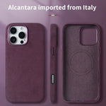 Luxury Full-Wrapped Alcantara MagSafe Case for iPhone 16 Series