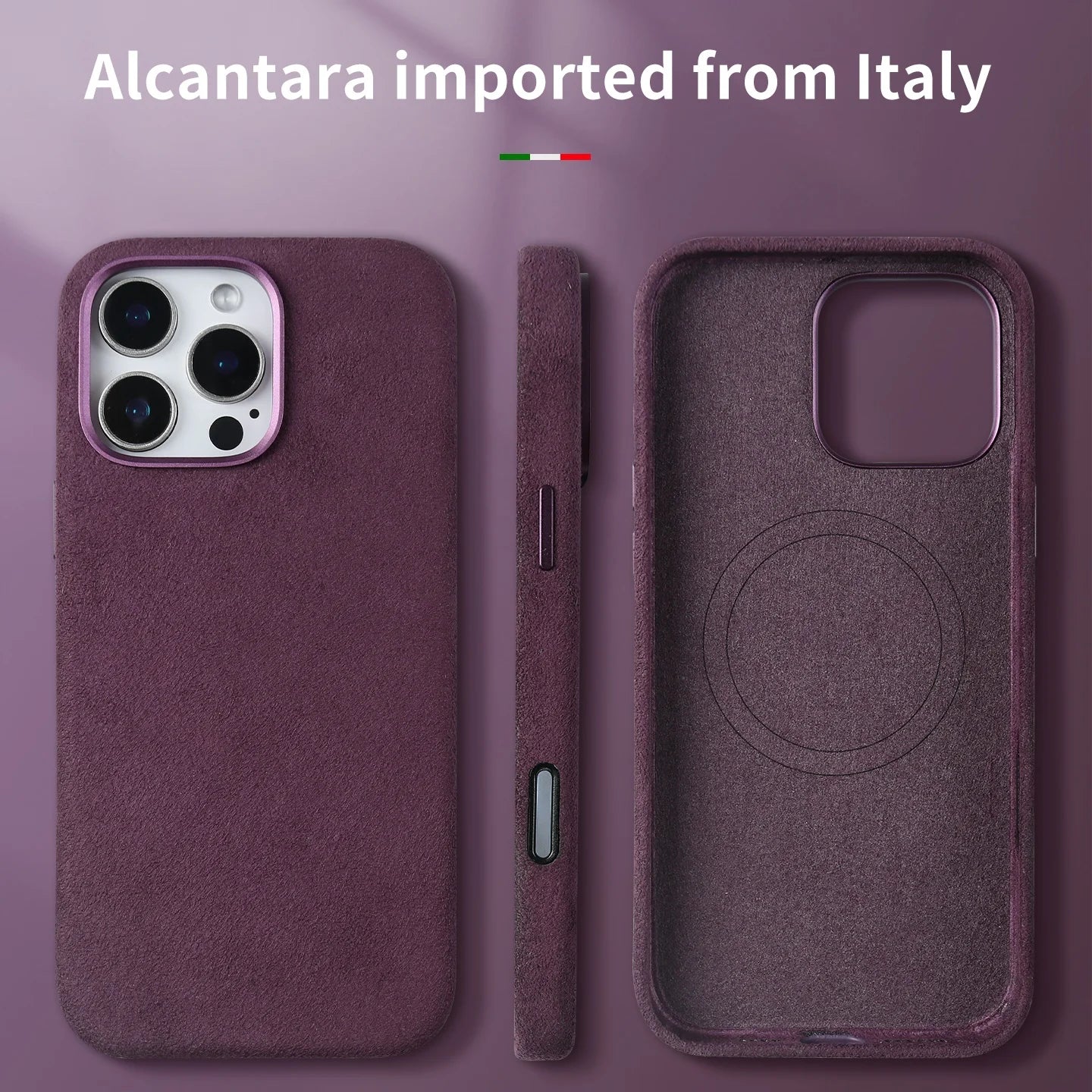 Luxury Full-Wrapped Alcantara MagSafe Case for iPhone 16 Series