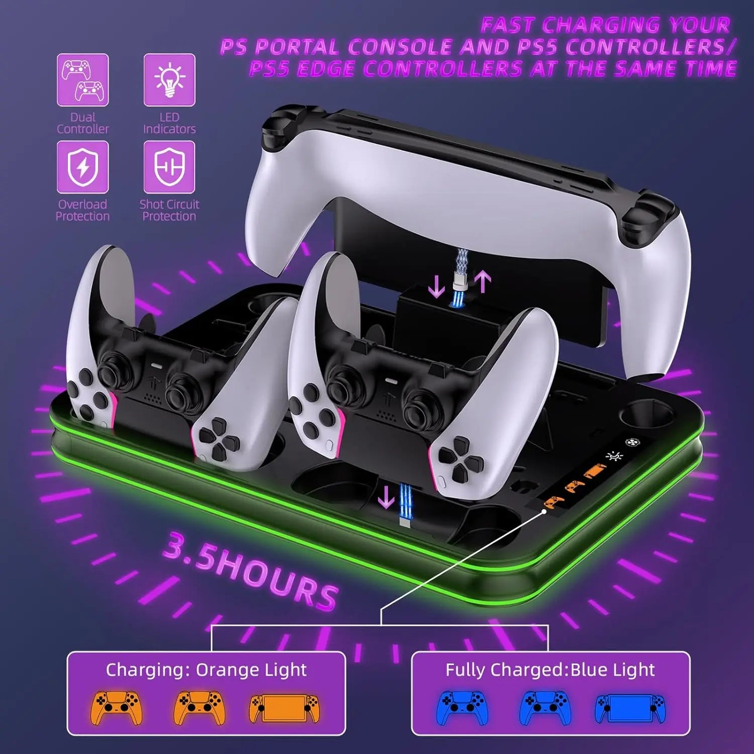 PlayStation 5 Slim Charging Stand with Cooling Station