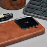 Luxury Business Retro PU Leather Shockproof Magnetic Case for Xiaomi 15 Series