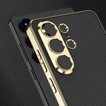 Luxury Electroplated Leather Case for Samsung Galaxy S26 Ultra