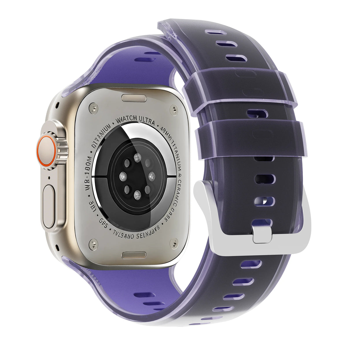 Dual-Layer Silicone Sport Band with Quick-Release Buckle for Apple Watch
