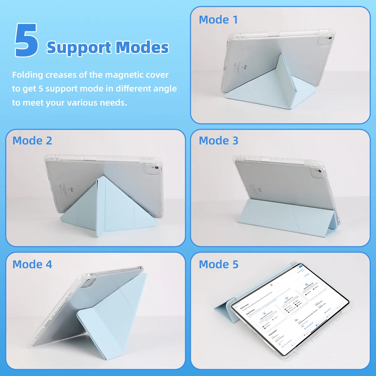 Smart Folio Magnetic Case for iPad Air 2024 – Sleek Protection & Convenient Stand