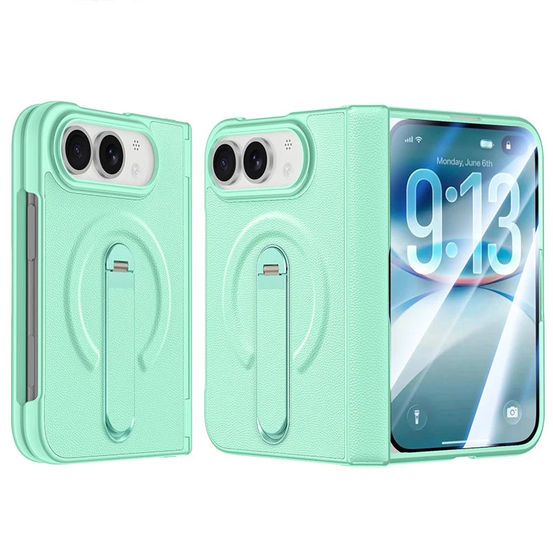 Wireless Charging Folio Case with Integrated Kickstand for iPhone Duo