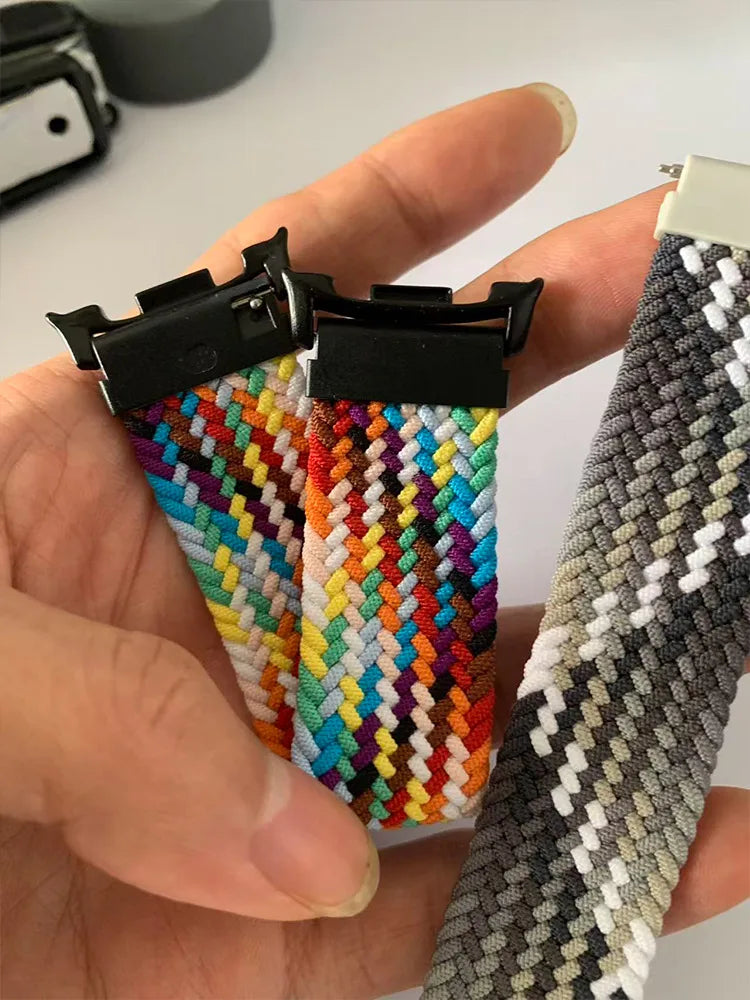 Braided Solo Loop Nylon Bracelet for Samsung Galaxy Watch 8 & Galaxy Watch 8 Classic