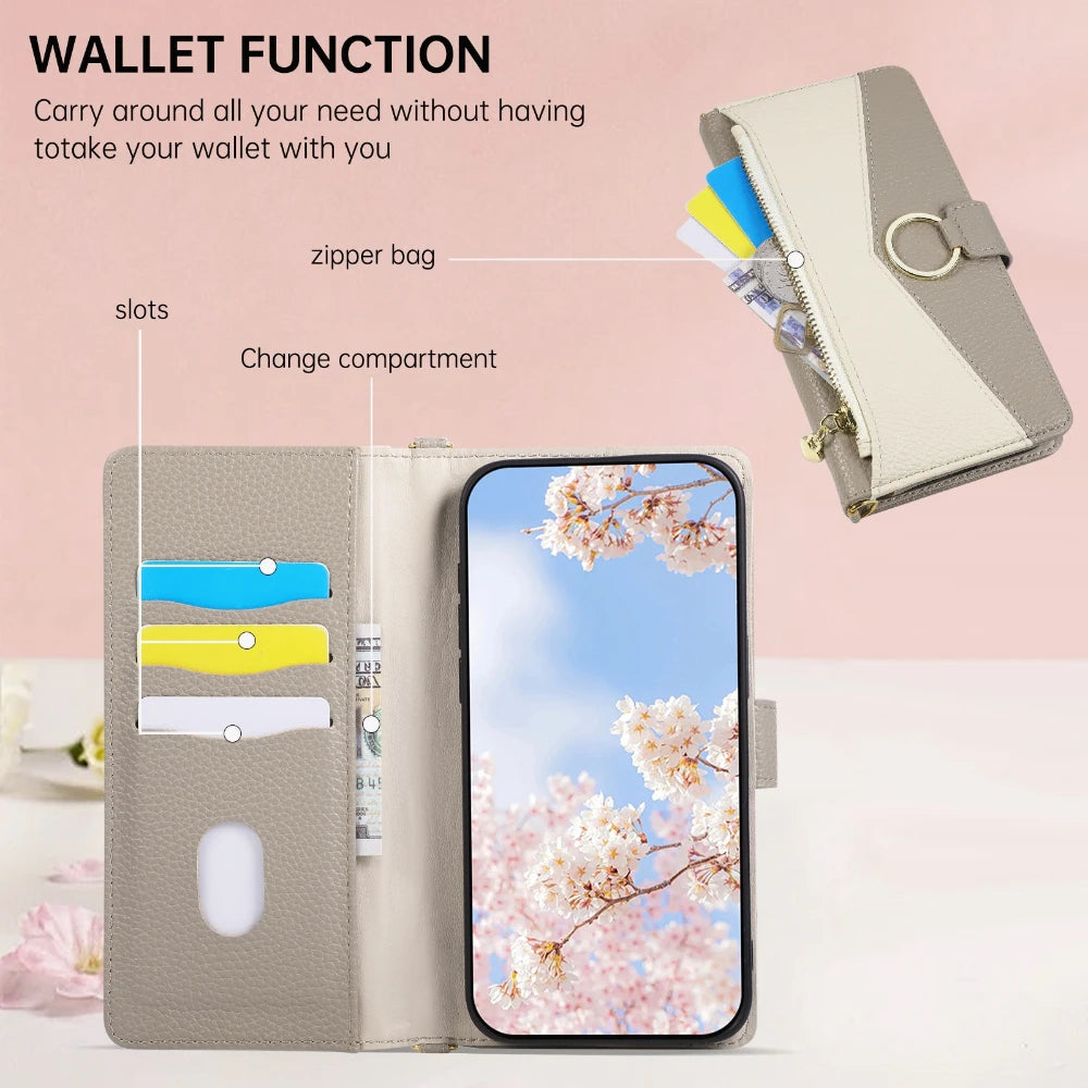 Crossbody Leather Wallet Case for Samsung Galaxy S26 Series