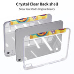 Transparent Frosted Polycarbonate Folio Case with Foldable Stand for iPad Air M2