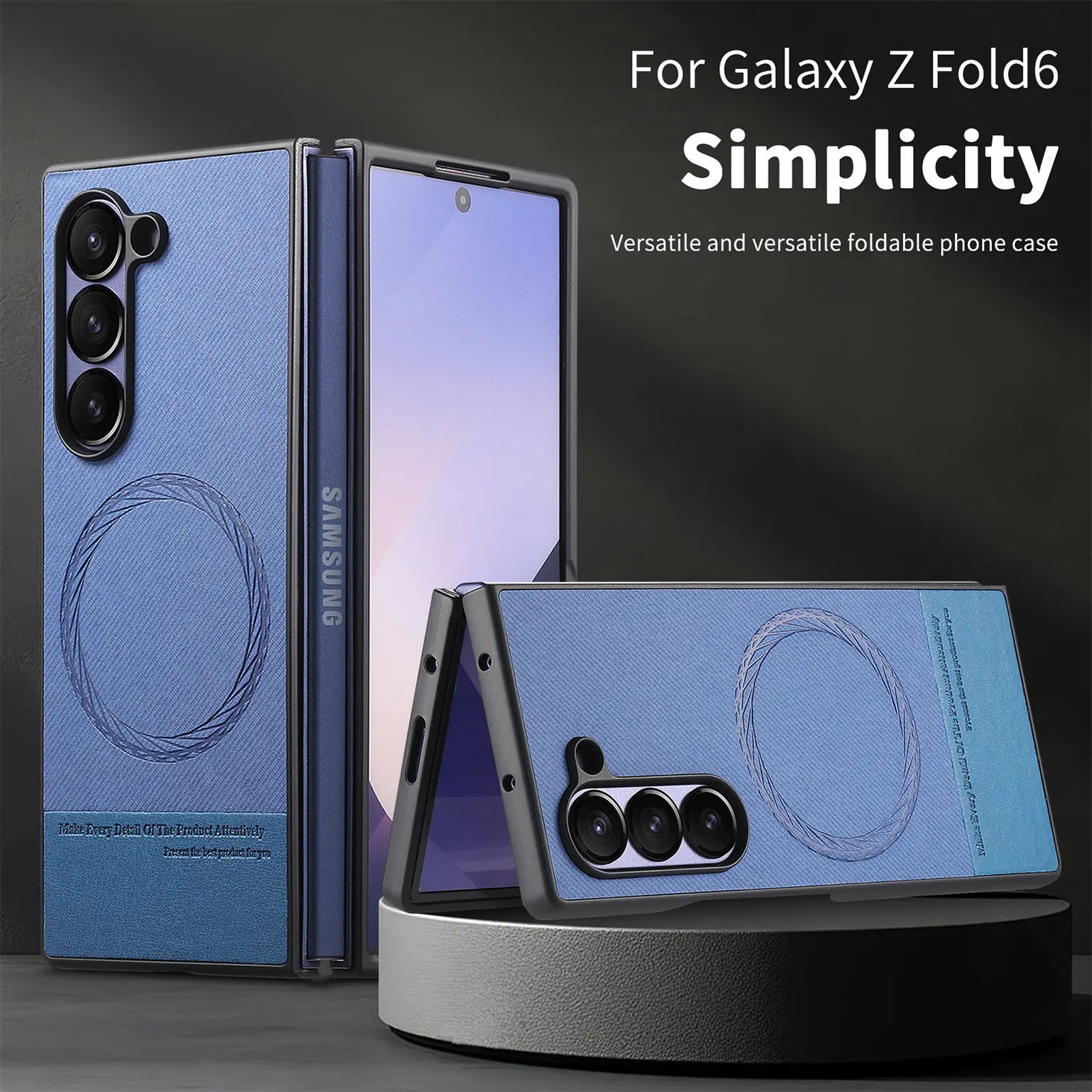 Premium Magnetic Leather Case for Samsung Galaxy Z Fold 6