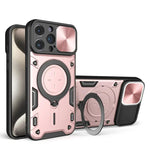 iPhone 16 Series Luxury Armor Magnetic Case with Slide Camera Protection