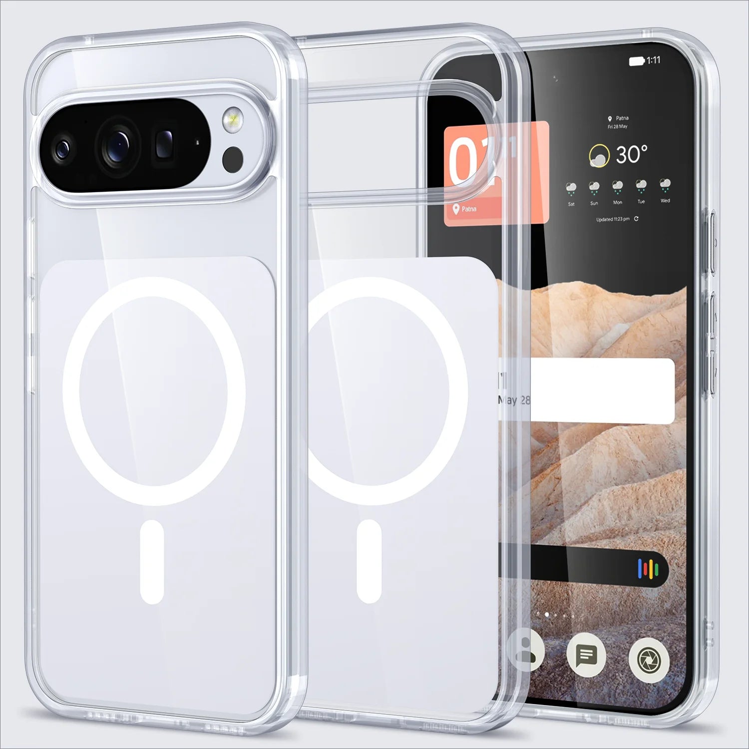 Luxury Transparent Magnetic Case for Google Pixel 10 Series