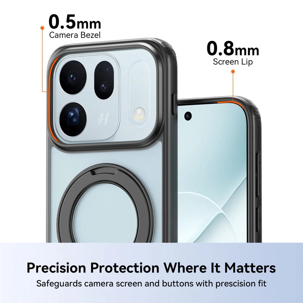 Matte Anti-Yellowing Case with 360° Rotating Ring Stand for OPPO Find X10 Series