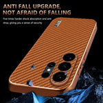 Carbon Fiber Pattern Skin-Feel Phone Case for Samsung Galaxy S26 Series