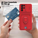 Samsung Galaxy S25 Series Luxury Magnetic Case with Sliding Camera Cover & Ring Holder