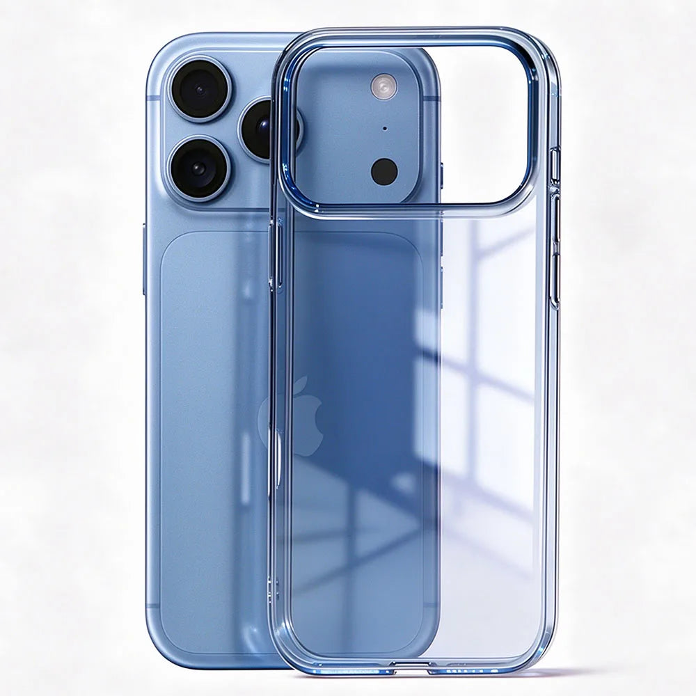 Crystal Clear Protective Case with Raised Camera Ring for iPhone 17 Series
