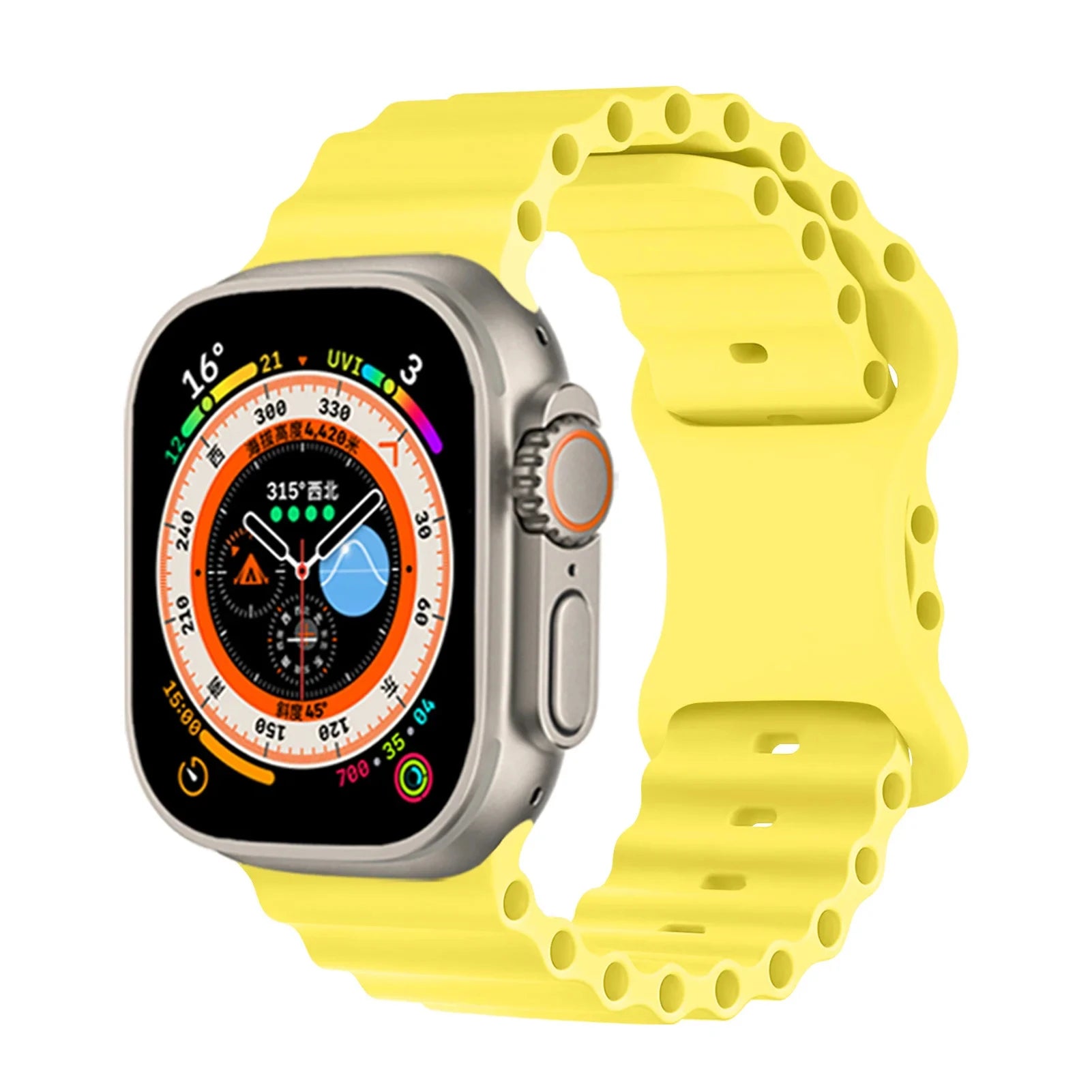 Durable Silicone Ocean Strap for Apple Watch