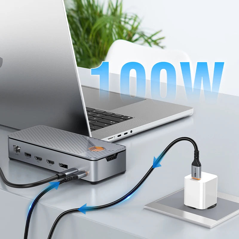 CABLETIME 15-in-1 USB-C Docking Station & SSD Enclosure