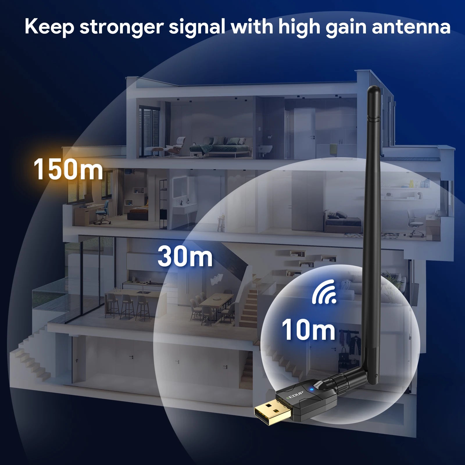 EDUP 150M USB Bluetooth Adapter