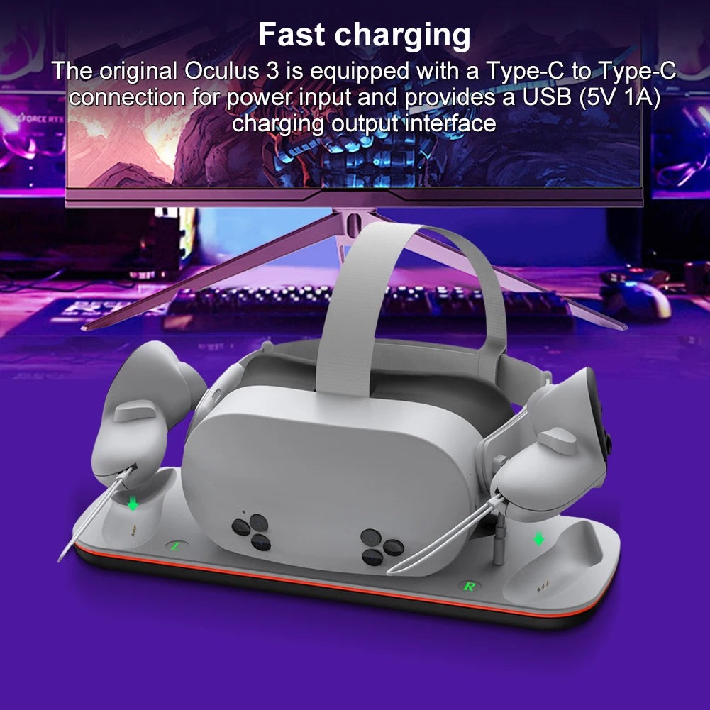 Meta Quest 3/3S VR Charging Station Dock