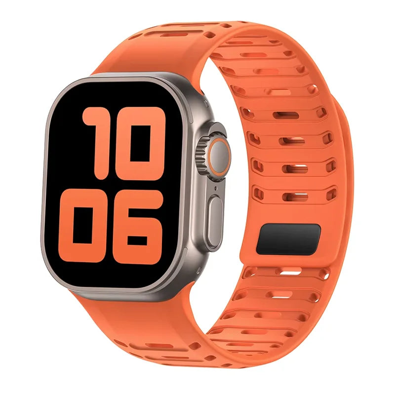 Breathable Magnetic Silicone Strap for Apple Watch