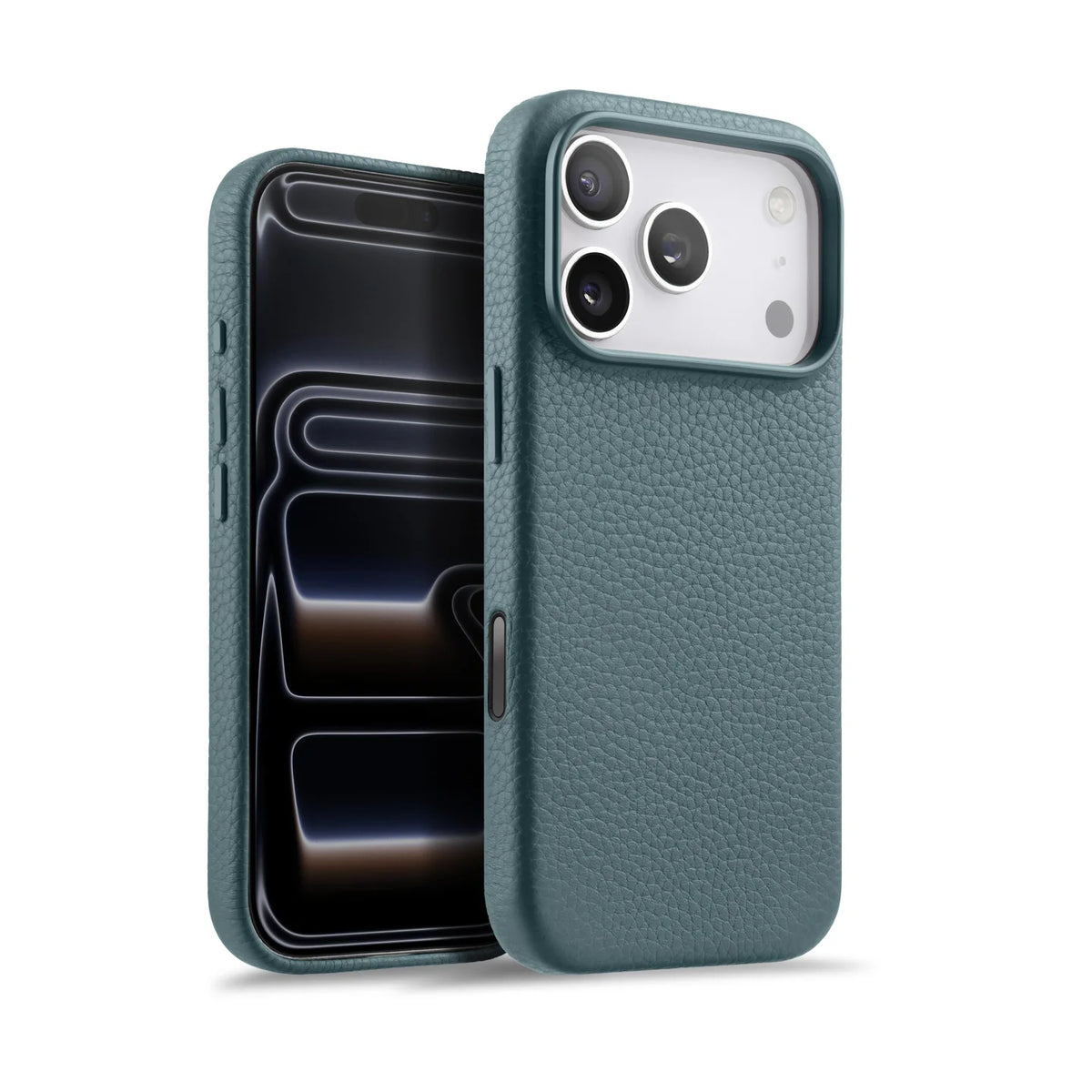 Pebbled Leather MagSafe Case with Raised Camera Ring for iPhone 17 Series