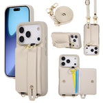 iPhone 17 Series Wallet Case with Crossbody Lanyard and Ring Holder