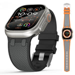 Carbon Fiber Pattern Silicone Sport Strap for Apple Watch