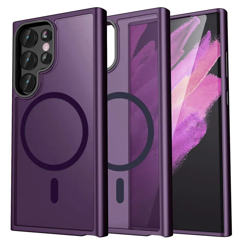 Shockproof Matte Translucent Magnetic Case for Samsung Galaxy S24 Series