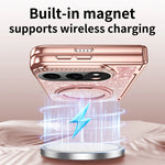 Glitter Rhinestone MagSafe Case with 360° Rotating Ring Stand for iPhone Duo