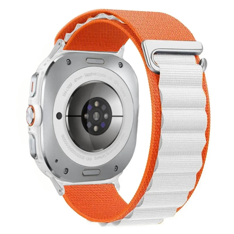 Breathable Nylon Weave Watch Band with Metal C-Hook Closure for Samsung Galaxy Watch Ultra 2