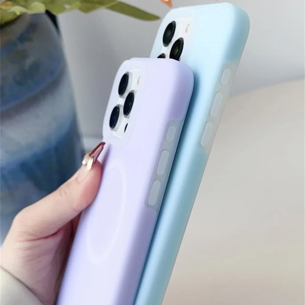 Fluorescent Jelly Liquid Silicone MagSafe Case for iPhone 16 Series