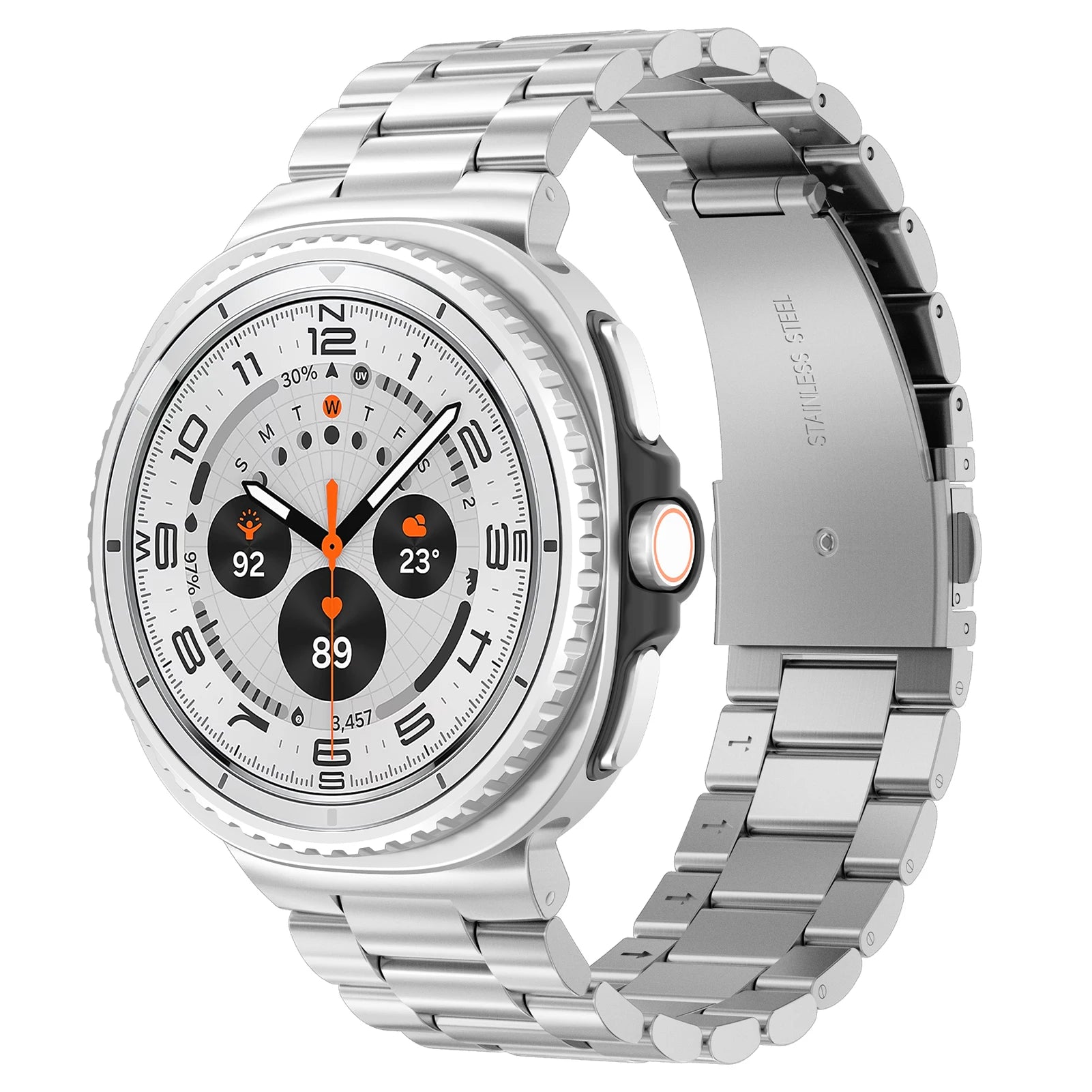 Elegant Stainless Steel Strap for Samsung Galaxy Watch 8 / Galaxy Watch 8 Classic