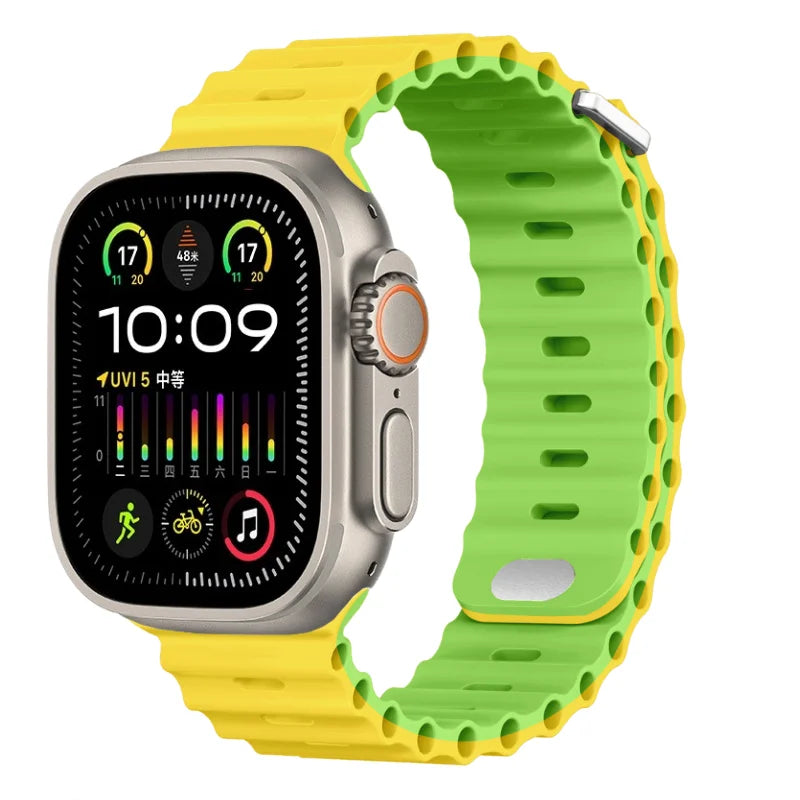 Soft-Touch Ocean Silicone Sport Band for Apple Watch