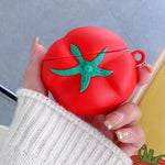 Soft Silicone Tomato Design Case for AirPods 4