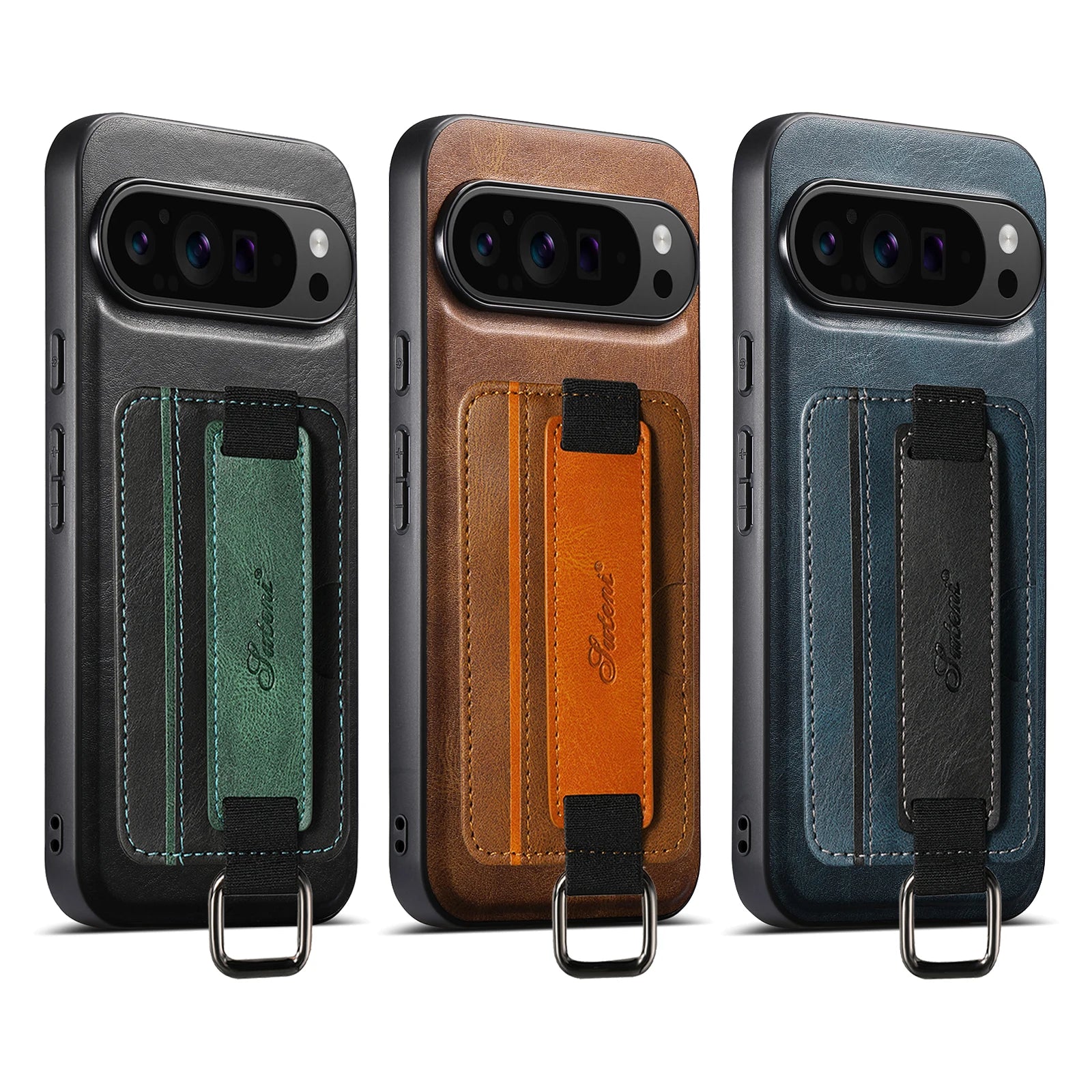 Google Pixel 10 Series Protective Wallet Case with Wristband