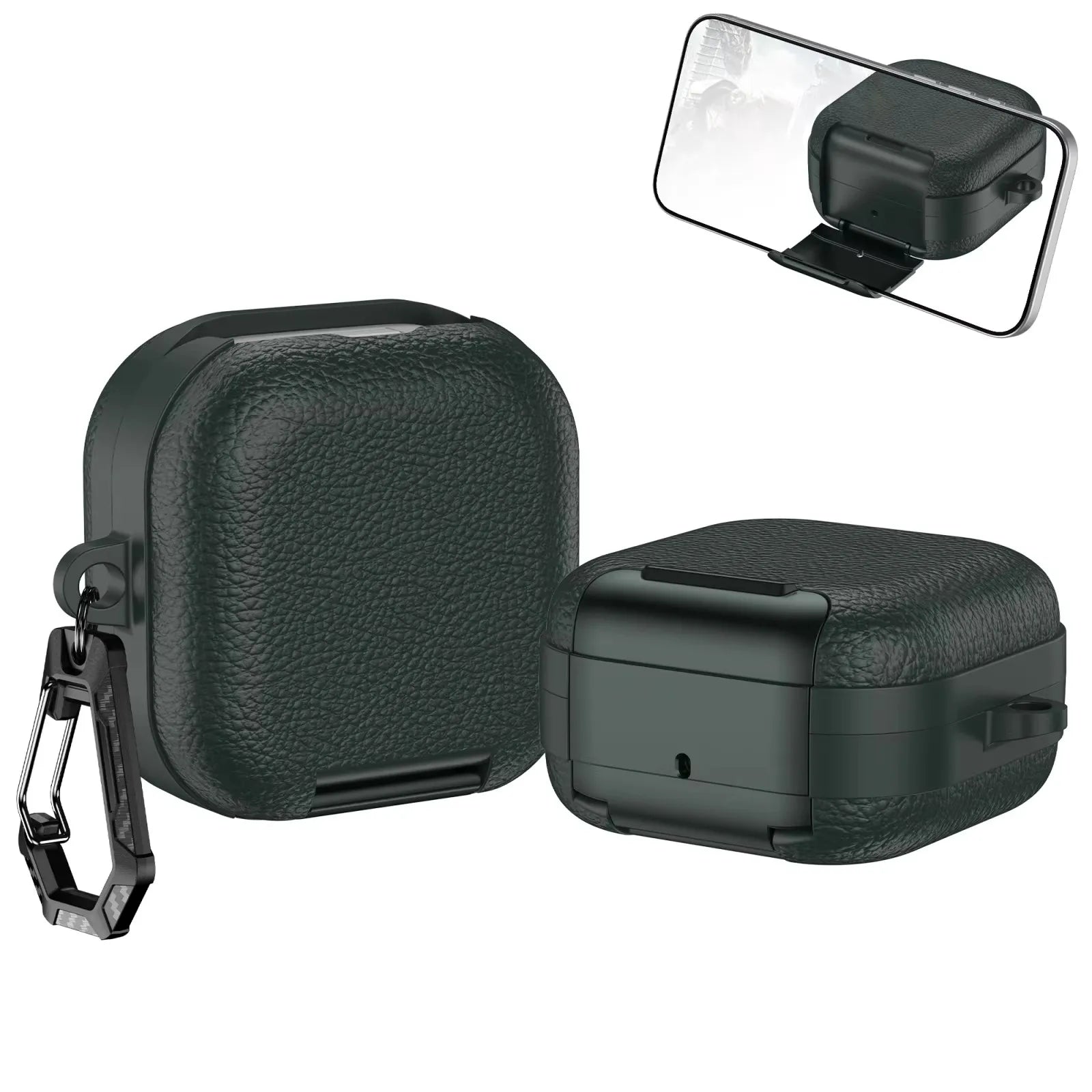 Samsung Galaxy Buds 4 / 4 Pro Business Leather Case With Phone Stand