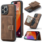 2-in-1 Detachable Cards Bag Wallet Leather Flip Magnet Case for iPhone 15 Series