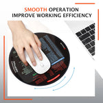 Round Keyboard Shortcuts Reference Mouse Pad