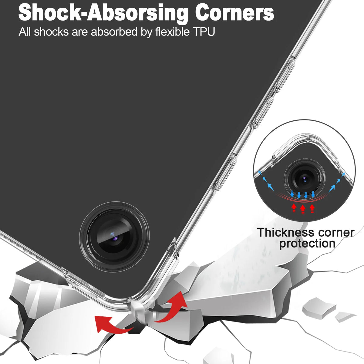 Clear TPU Case for Samsung Galaxy Tab A9+ 11"