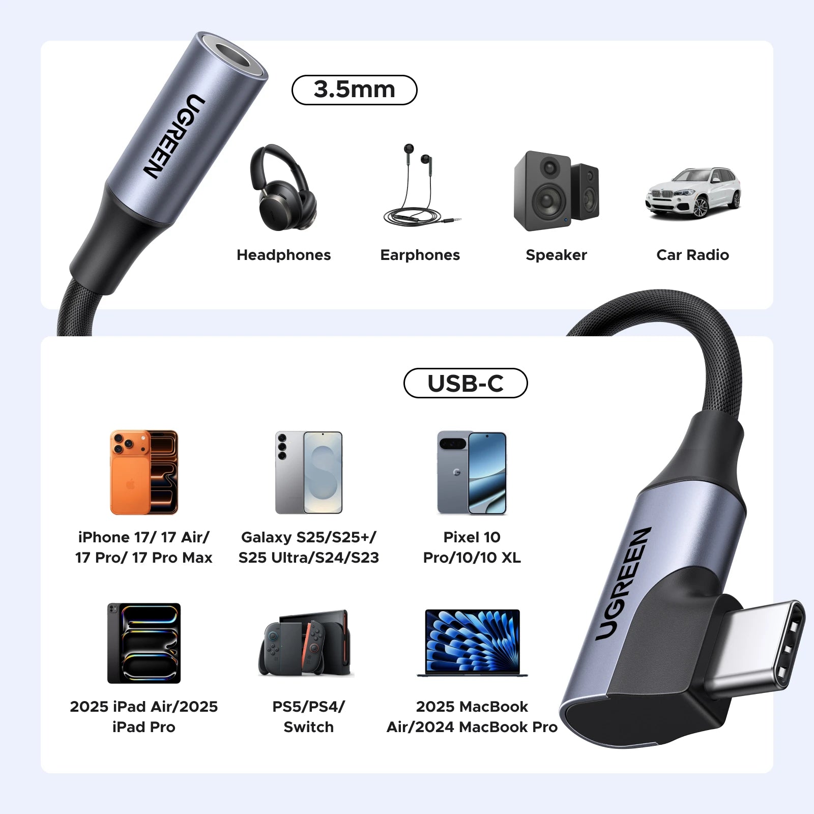 UGREEN USB-C to Aux 3.5mm Adapter
