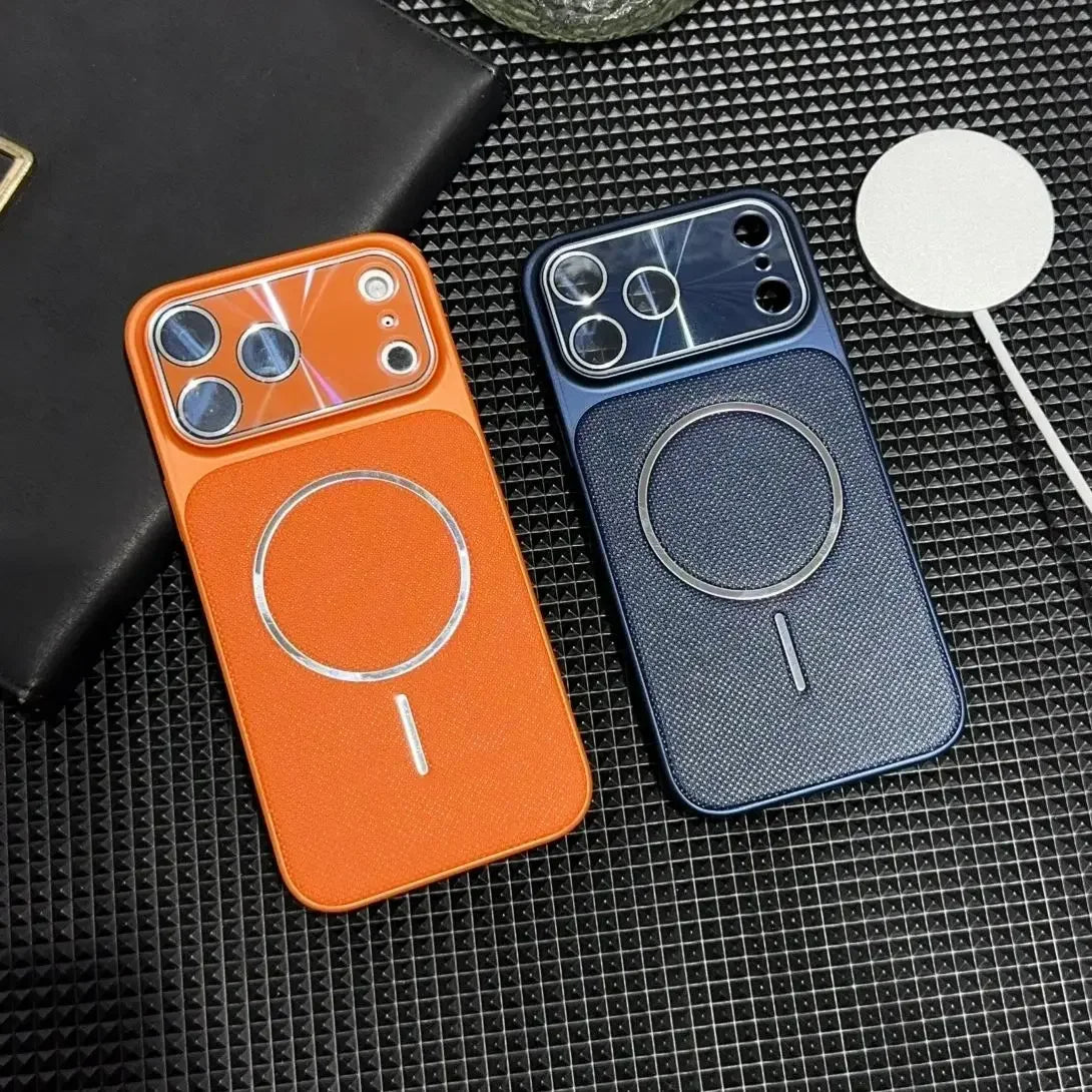 Luxury Large Skin Patch MagSafe Case for iPhone 17 Series