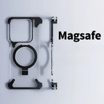 Metal Magnetic Frameless Phone Case with Stand for Xiaomi 14 and Xiaomi 14 Pro