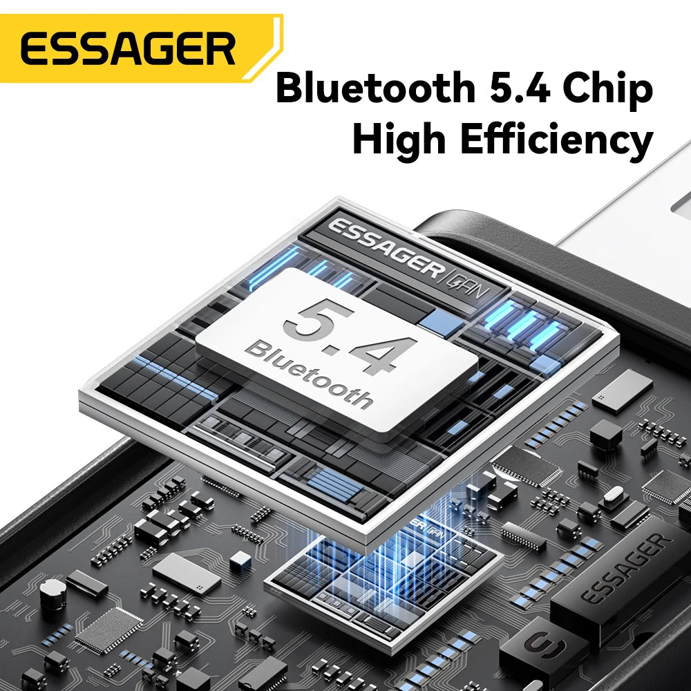 Essager FM Bluetooth Car Adapter with Wireless Audio Receiver and Auto Mic