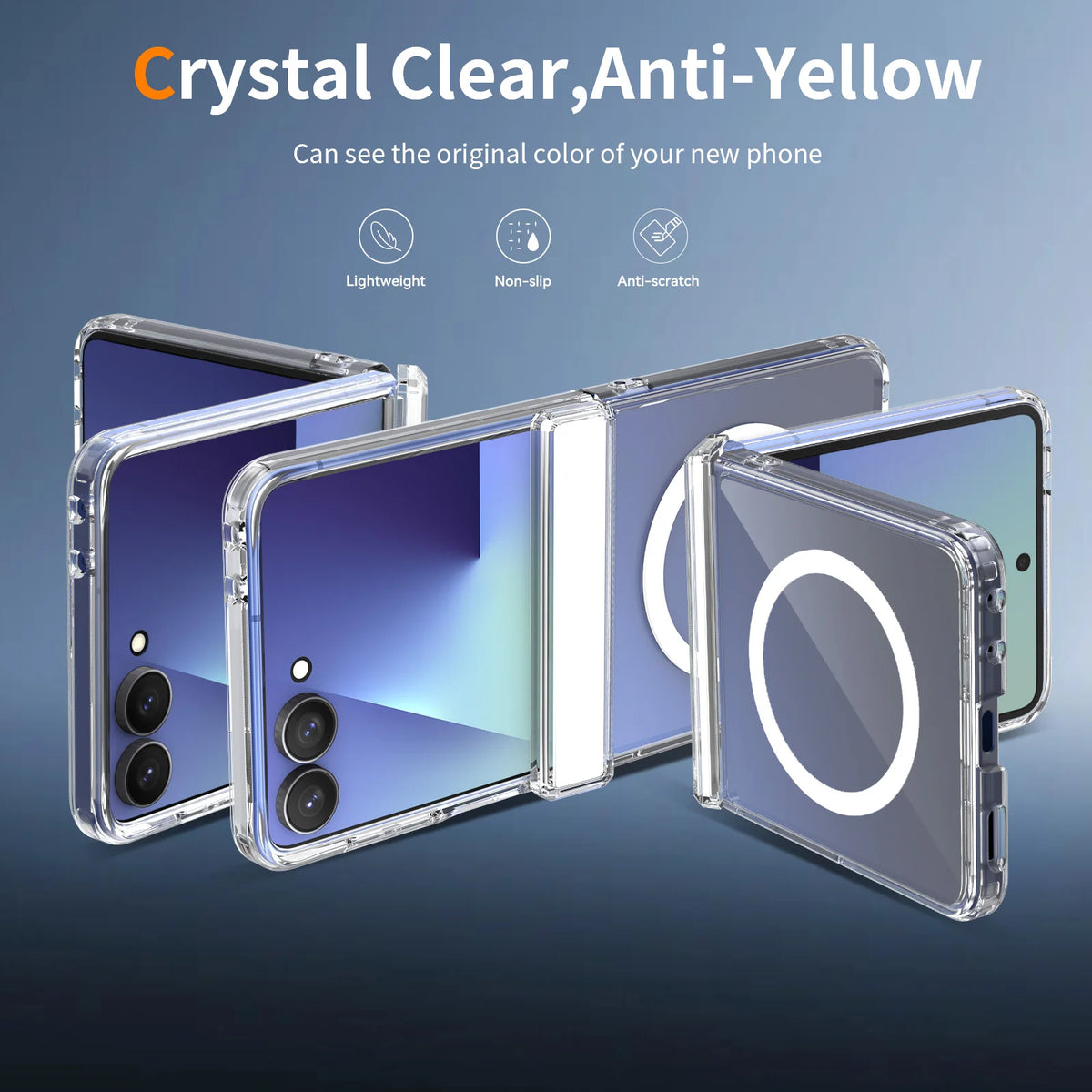 Anti-Yellowing Slim Magnetic Protective Case for Samsung Galaxy Z Flip 8